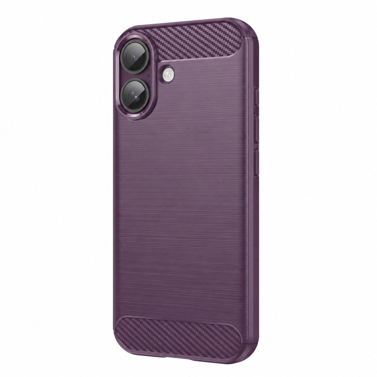 iPhone 17 - Flexibel Carbon Mjuk TPU Skal - Lila