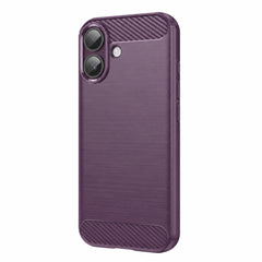 iPhone 17 - Flexibel Carbon Mjuk TPU Skal - Lila