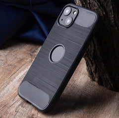 iPhone 17 - Flexibel Carbon Mjuk TPU Skal - Svart