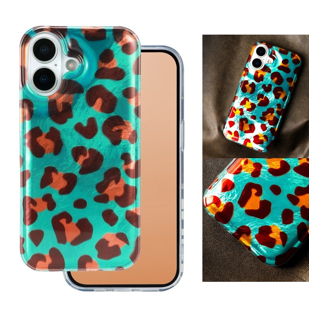 iPhone 17 - Pearl Shine Animal pattern skal - Crazy Cheetah