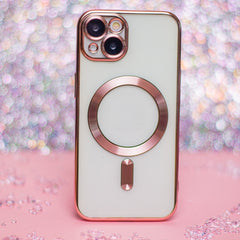 iPhone 17 Pro Max / 18 Pro Max - MagSafe-kompatibelt Chrome Skal med Kameraskydd roséguld