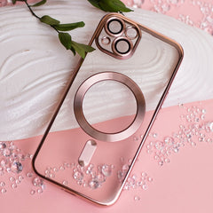 iPhone 17 Pro Max / 18 Pro Max - MagSafe-kompatibelt Chrome Skal med Kameraskydd roséguld