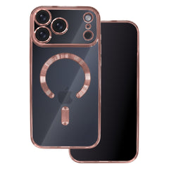 iPhone 17 Pro Max / 18 Pro Max - MagSafe-kompatibelt Chrome Skal med Kameraskydd roséguld