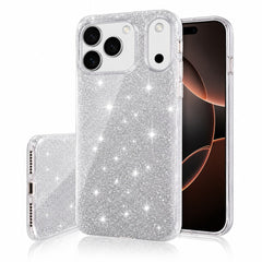 Skal för iPhone 18 Pro Max / iPhone 17 Pro Max -3in1 Glitter Elegant Mjuk Silver