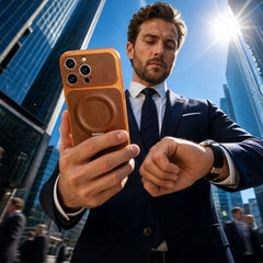 iPhone 17 Pro Max - Luxgrip Mag MagSafe skal med stativ - Orange