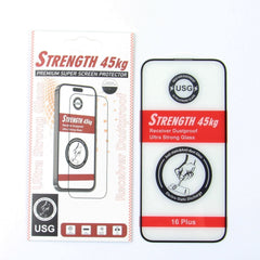 iPhone 17e / 16e / 14 / 13 Pro / 13 - Ultrastarkt fingeravtryckskompatibelt härdat glas
