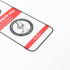 iPhone 17e / 16e / 14 / 13 Pro / 13 - Ultrastarkt fingeravtryckskompatibelt härdat glas