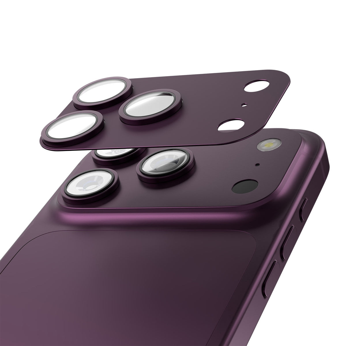 iPhone 18 Pro Max – Etteri Full Kameraskydd 9H – Dark Cherry