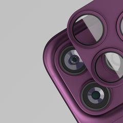 iPhone 18 Pro Max – Etteri Full Kameraskydd 9H – Dark Cherry