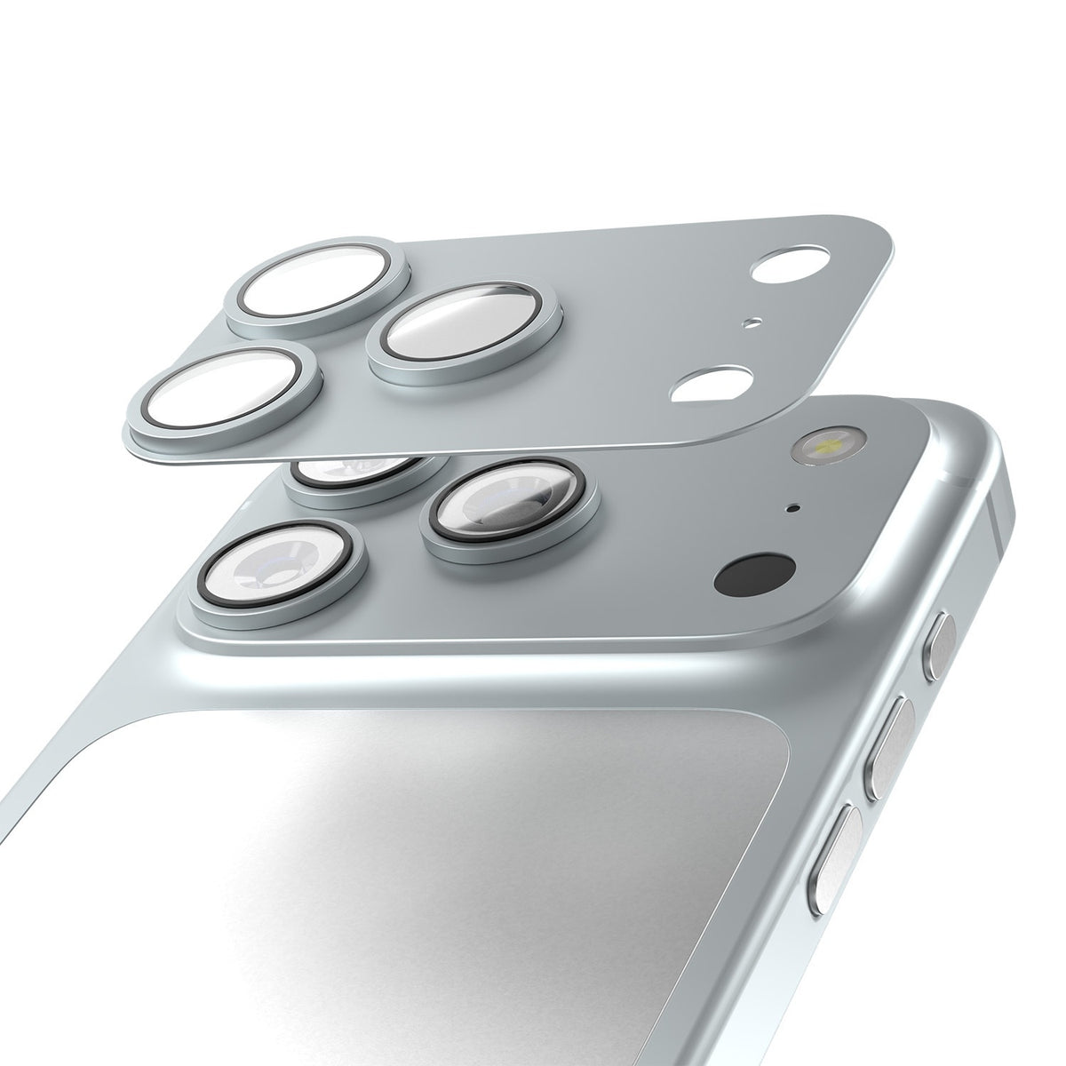 iPhone 18 Pro Max – Etteri Full Kameraskydd 9H – Silver