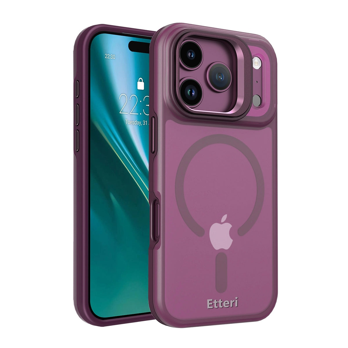 iPhone 18 Pro / iPhone 17 Pro - MagSafe Etteri Morning Fog Skal - Dark Cherry