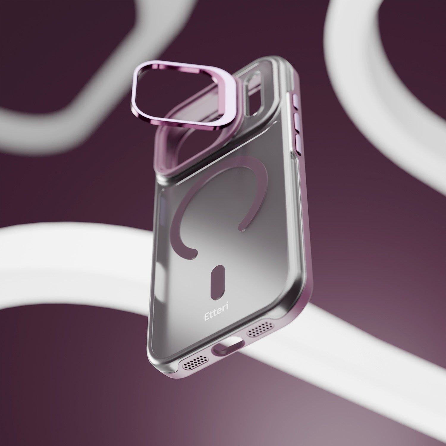 iPhone 18 Pro / iPhone 17 Pro - MagSafe Etteri Morning Fog Skal - Dark Cherry