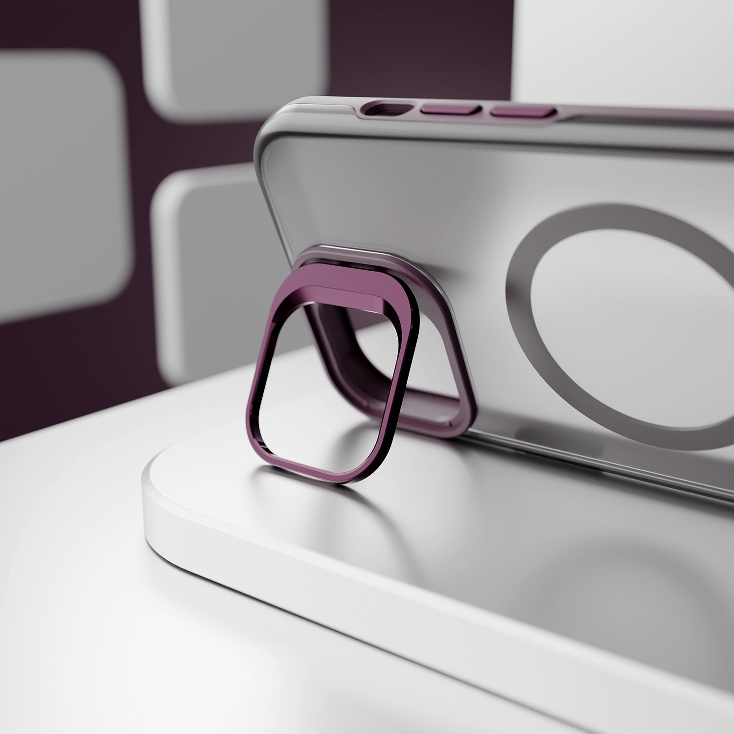 iPhone 18 Pro / iPhone 17 Pro - MagSafe Etteri Morning Fog Skal - Dark Cherry