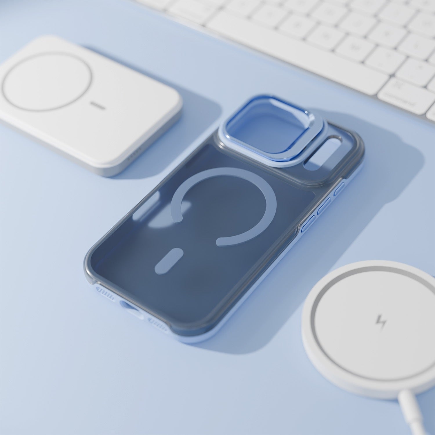 iPhone 18 Pro / iPhone 17 Pro - MagSafe Etteri Morning Fog Skal - Sky Blue