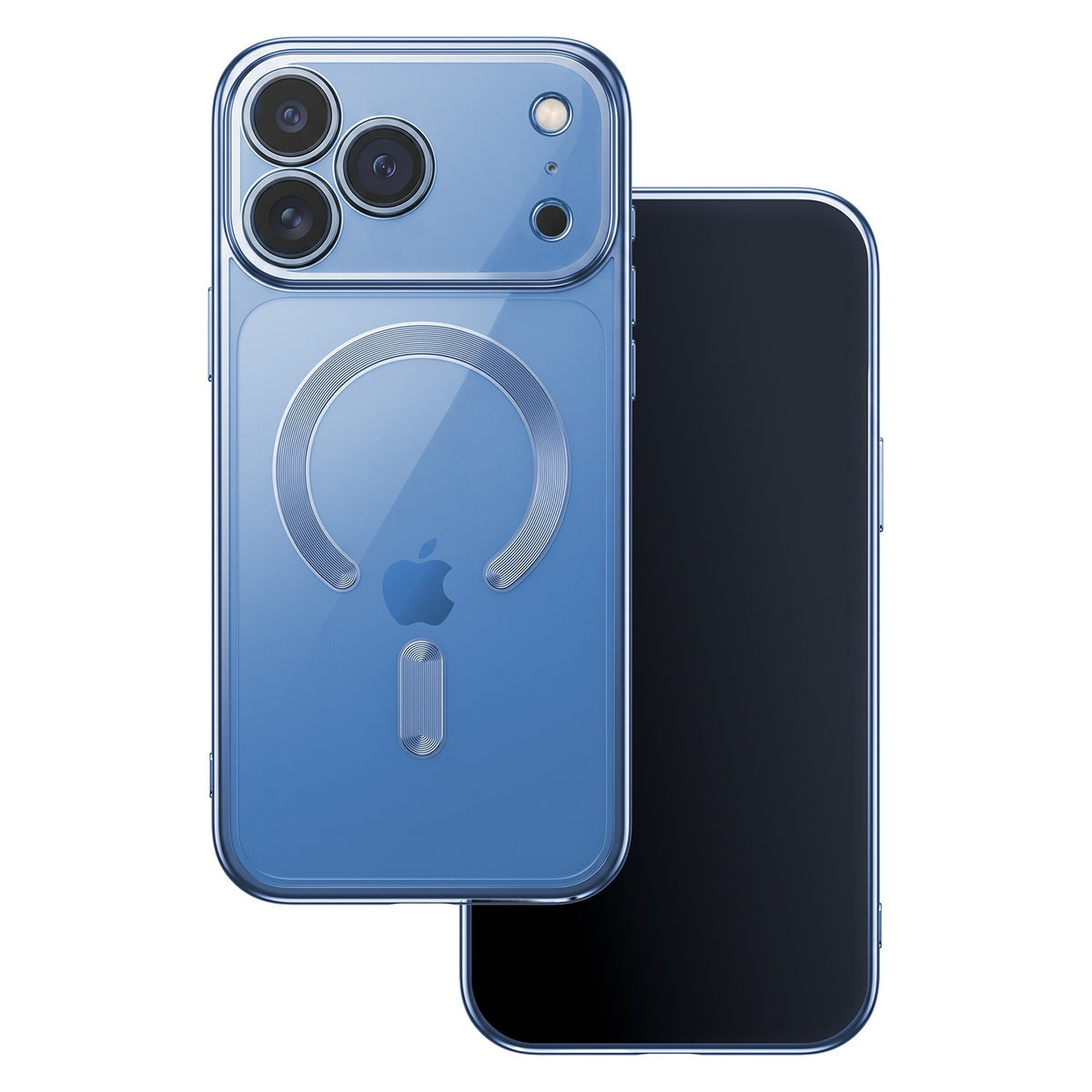 iPhone 18 Pro / iPhone 17 Pro - MagSafe-kompatibelt Chrome Skal - Sky Blue