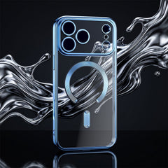 iPhone 18 Pro / iPhone 17 Pro - MagSafe-kompatibelt Chrome Skal - Sky Blue