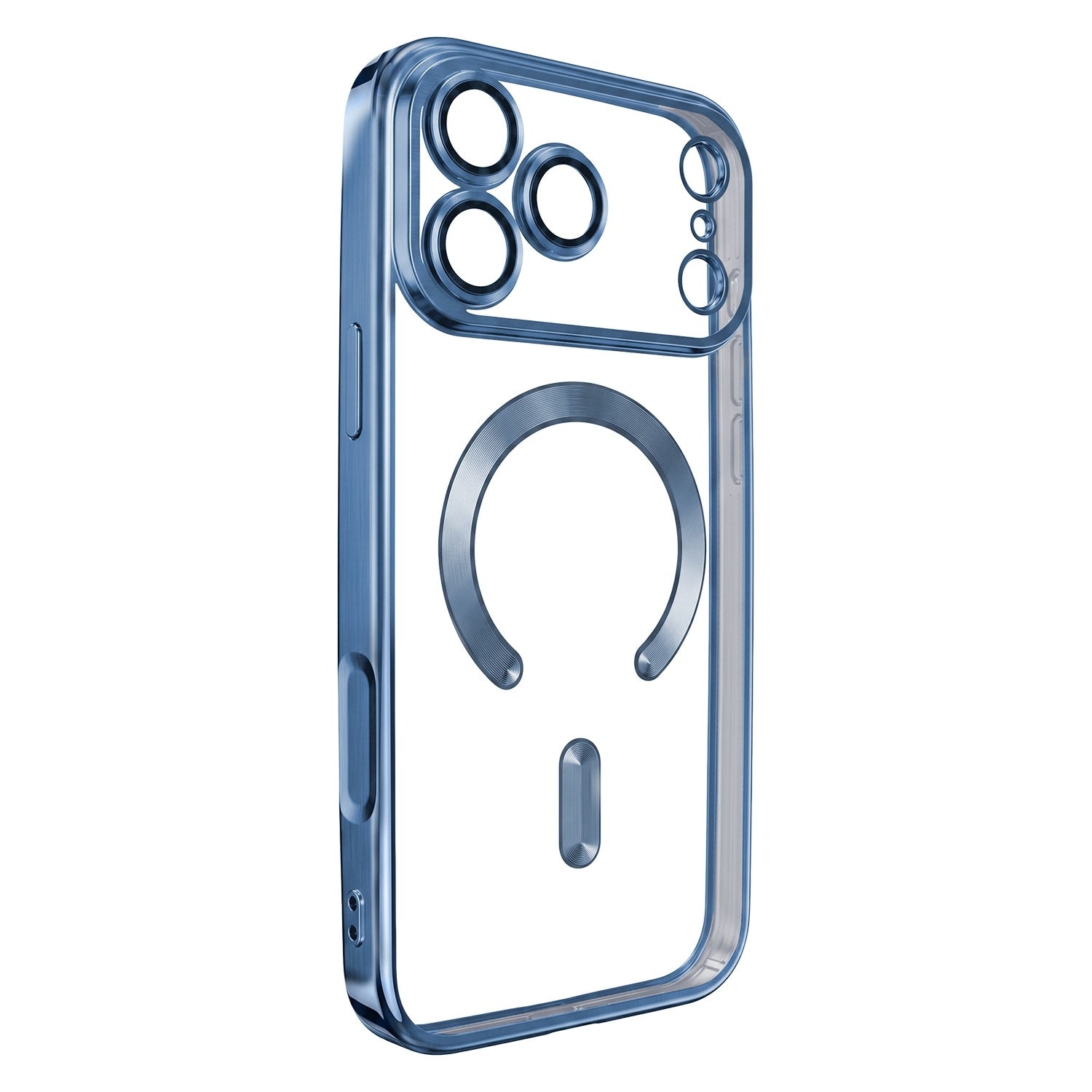 iPhone 18 Pro / iPhone 17 Pro - MagSafe-kompatibelt Chrome Skal - Sky Blue