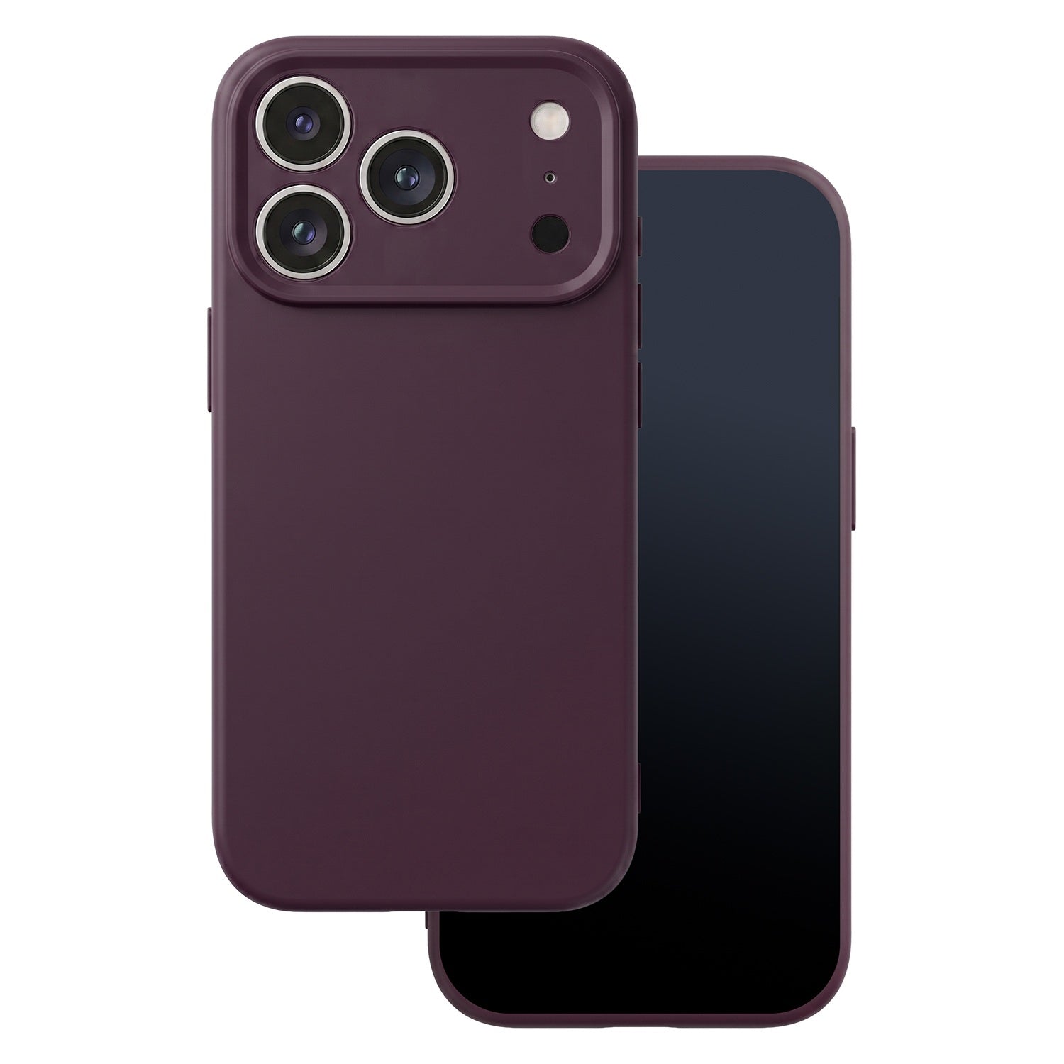 iPhone 18 Pro / iPhone 17 Pro - Silicon Matt TPU Mjuk Skal - Dark Cherry