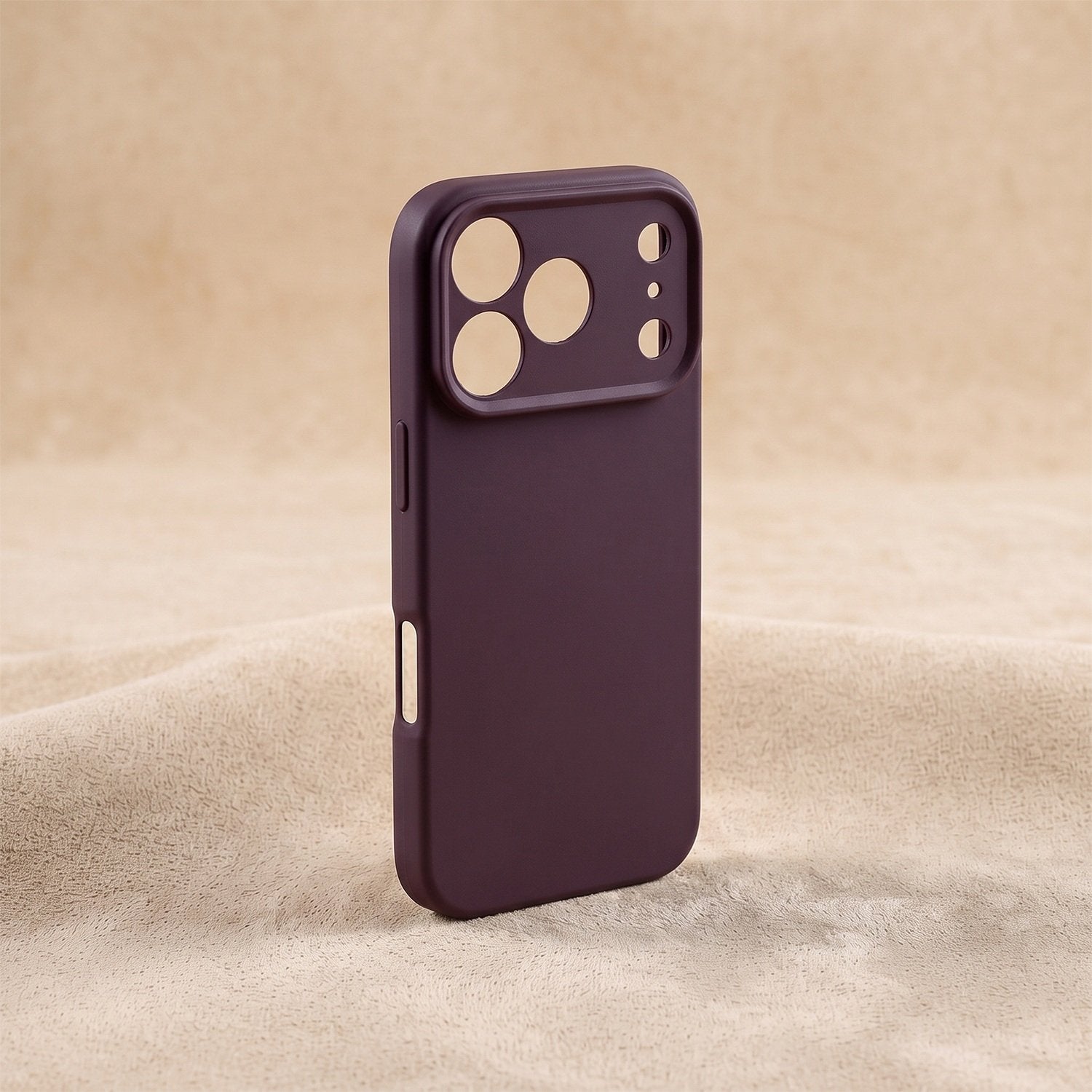 iPhone 18 Pro / iPhone 17 Pro - Silicon Matt TPU Mjuk Skal - Dark Cherry