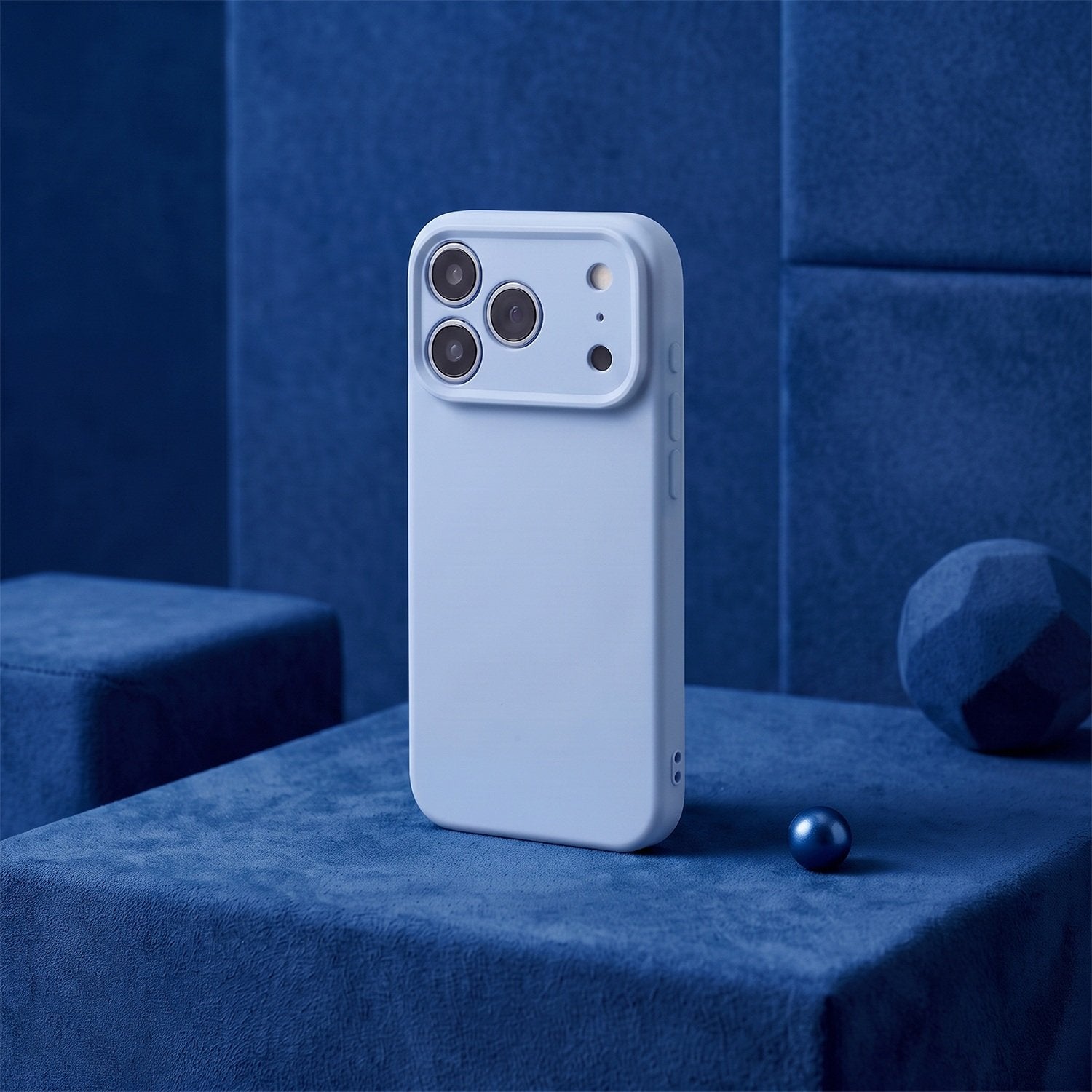 iPhone 18 Pro / iPhone 17 Pro - Silicon Matt TPU Mjuk Skal - Sky Blue