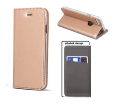 iPhone 6 / 6s - Smart Premium Case Mobilplånbok - Roseguld