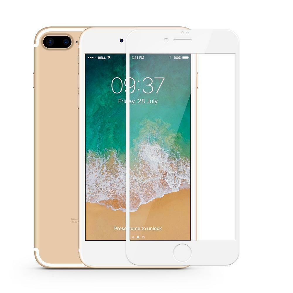 iPhone 6 / iPhone 6s - 5D helskärm Härdat Glas - VitRam