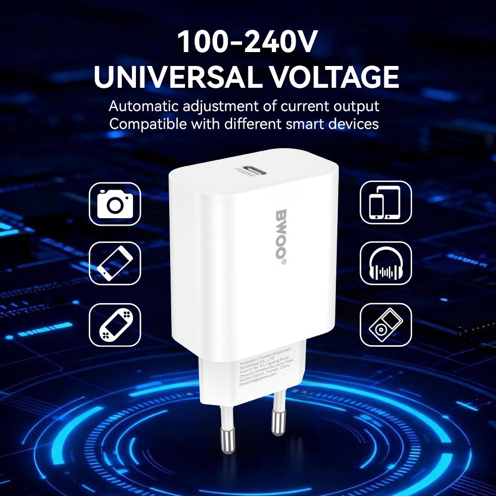 iPhone kompatibla USB-C Snabbladdare med Lightning Kabel