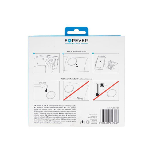 2-Pack Universal Sticky Pad FOREVER - Svart