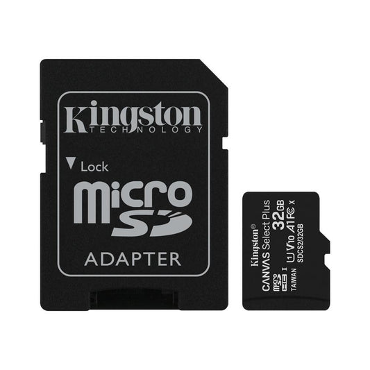 32GB Kingston microSDHC Klass-10 UHS-1 Minneskort  + Adapter