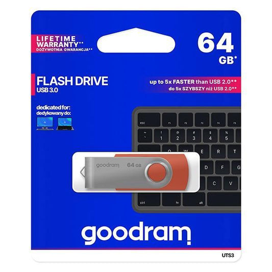 64GB USB 3.0 USB-minne Pendrive Goodram - Röd