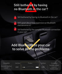 Baseus BA01 USB Bluetooth Sändare Bil AUX 3,5mm Adapter