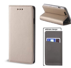 Huawei P20 Lite - Smart Magnet Flip Case Mobilplånbok - Guld