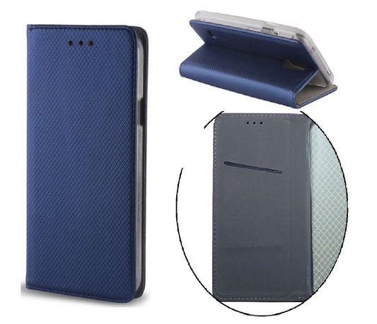 Huawei P20 Lite - Smart Magnet Flip Case Mobilplånbok - Marinblå