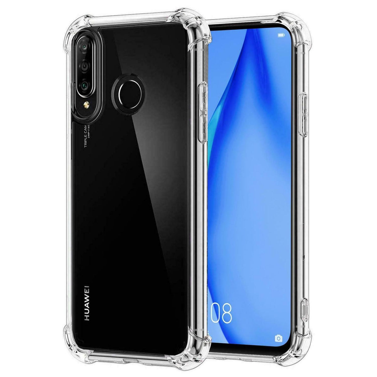 Huawei P30 Lite - Bumper Extra Stöttåligt Slim Mjuk Skal