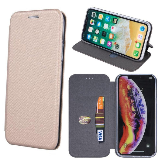 Huawei Y6 (2019) - Smart Verona Flip Case Mobilplånbok - Guld