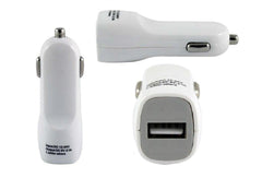 USB Charge-iT Billaddare 1Amp - Vit iPhone/Android